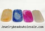 NGP5727 30*50mm rectangle agate pendants wholesale