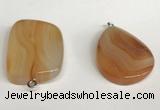 NGP5738 25*35mm freeform agate gemstone pendants wholesale