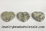 NGP5760 35*35mm heart jasper gemstone pendants wholesale