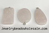 NGP5763 20*40mm - 25*35mm freefrom rose quartz pendants