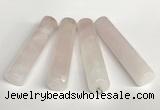 NGP5768 13*58mm tube rose quartz pendants wholesale