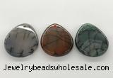 NGP5785 35*45mm flat teardrop agate pendants wholesale