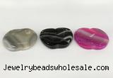 NGP5807 38*43mm apple agate gemstone pendants wholesale