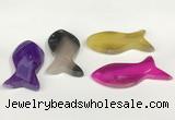 NGP5814 25*55mm - 28*60mm fish agate gemstone pendants wholesale