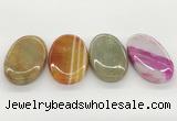 NGP5825 30*55mm oval agate gemstone pendants wholesale