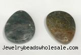 NGP5832 30*50mm - 35*55mm flat teardrop agate gemstone pendants