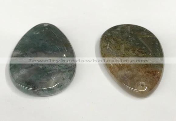 NGP5832 30*50mm - 35*55mm flat teardrop agate gemstone pendants