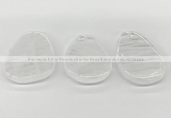 NGP5840 30*50mm - 40*58mm freeform white crystal slab pendants