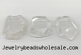 NGP5841 35*55mm - 45*65mm faceted freeform white crystal pendants