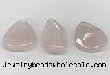 NGP5846 25*45mm - 35*55mm freeform rose quartz pendants wholesale