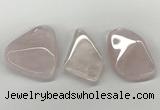 NGP5849 28*45mm - 40*55mm freeform rose quartz slab pendants