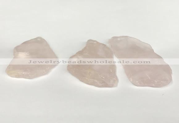 NGP5850 30*45mm - 40*60mm freeform rose quartz slab pendants