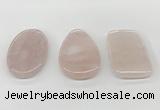 NGP5851 35*55mm freeform rose quartz pendants wholesale