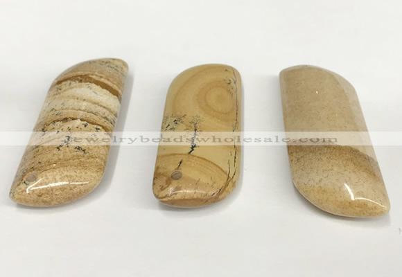 NGP5872 20*55mm - 22*60mm marquise picture jasper pendants