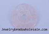 NGP601 5pcs 5*35mm rose quartz gemstone donut pendants wholesale