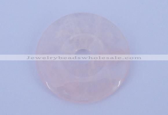 NGP601 5pcs 5*35mm rose quartz gemstone donut pendants wholesale