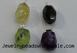 NGP6018 18*30mm - 22*35mm freeform mixed gemstone pendants