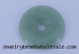 NGP604 5pcs 6*40mm green aventurine gemstone donut pendants wholesale