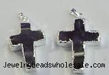 NGP6050 30*40mm - 35*45mm cross amethyst pendants