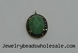 NGP6099 20*25mm - 22*30mm oval green aventurine pendants wholesle