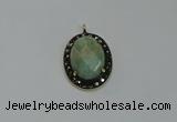 NGP6103 20*25mm - 22*30mm oval amazonite pendants wholesle