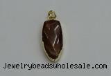 NGP6123 12*35mm - 15*40mm arrowhead red rabbit hair pendants