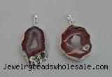 NGP6132 20*30mm - 25*35mm freeform druzy agate pendants wholesale