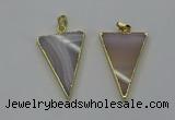 NGP6176 25*35mm - 30*40mm triangle agate gemstone pendants