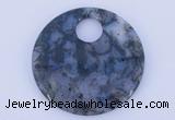 NGP618 5pcs 6*50mm moss agate gemstone donut pendants