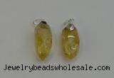 NGP6221 12*28mm - 15*30mm faceted bullet citrine pendants