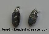 NGP6226 12*28mm - 15*30mm faceted bullet labradorite pendants