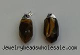 NGP6228 12*28mm - 15*30mm faceted bullet yellow tiger eye pendants