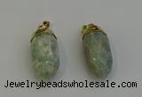 NGP6240 12*28mm - 15*30mm faceted bullet amazonite pendants