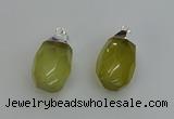 NGP6294 18*30mm - 22*35mm faceted nuggets lemon quartz pendants