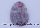 NGP630 5pcs 33*45mm freeform lilac jasper gemstone pendants