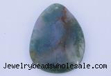 NGP631 5pcs 33*45mm freeform moss agate gemstone pendants