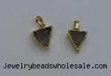 NGP6322 14*15mm - 15*16mm triangle agate gemstone pendants