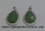 NGP6339 25*30mm teardrop green aventurine pendants wholesale