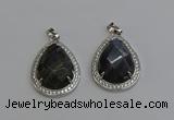 NGP6346 25*30mm teardrop labradorite pendants wholesale