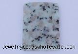 NGP636 5pcs 35*45mm rectangle kiwi stone pendants wholesale