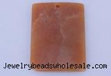 NGP637 5pcs 33*45mm rectangle red aventurine gemstone pendants