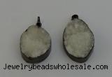 NGP6394 25*30mm - 35*40mm freeform druzy agate gemstone pendants