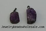 NGP6408 15*25mm - 16*28mm freeform druzy agate pendants