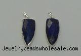 NGP6563 12*35mm - 15*40mm arrowhead lapis lazuli pendants