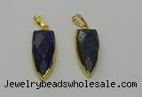 NGP6564 12*35mm - 15*40mm arrowhead lapis lazuli pendants