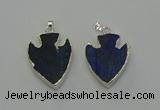 NGP6569 22*28mm - 25*35mm arrowhead lapis lazuli pendants