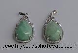 NGP6615 22*30mm faceted teardrop amazonite gemstone pendants