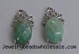 NGP6636 18*25mm faceted oval amazonite gemstone pendants