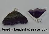 NGP6677 22*30mm - 25*35mm freeform druzy amethyst pendants