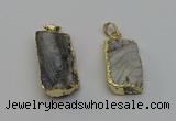 NGP6683 16*28mm - 18*35mm freeform druzy agate pendants